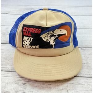 Vintage Challenger Caps USPS Express Mail Next Day Service Snapback Trucker Hat